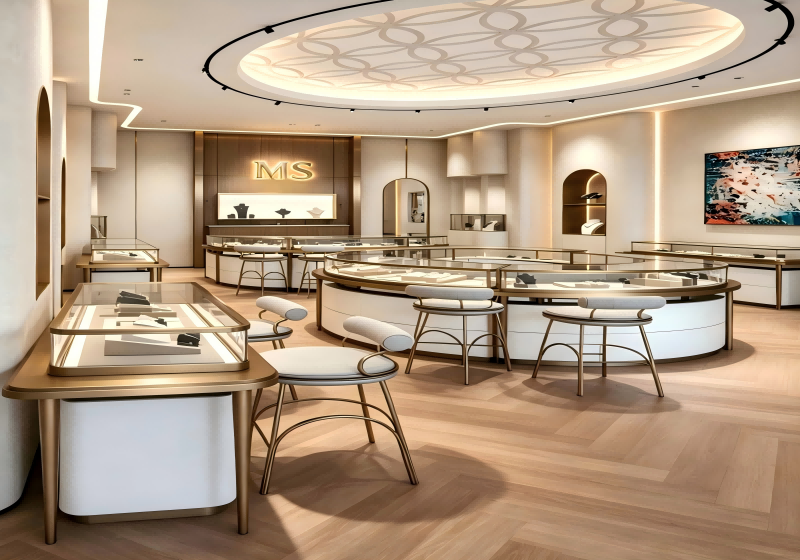 From Concept to Luxury: Warm Minimalist Jewelry Boutique Design