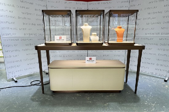 Large Jewelry Window Showcase With Storage Cabinet