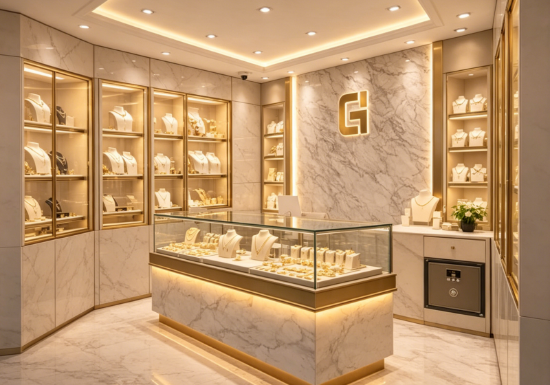 Modern Minimalist Jewelry Display Cabinets