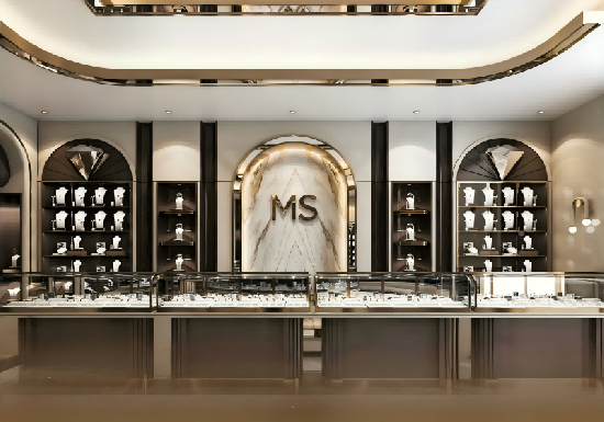 Premium MS Jewellery Display Counters | Custom Full-Service Jewelry Shop Interior Design
