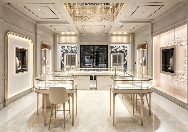 Elegant Parisian-Inspired Retail Space For High-End Diamond & Fine Jewelry Brands