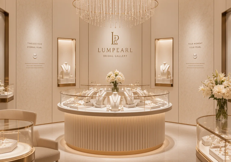 Luxury Pearl Jewelry Store Interior Design & Custom Display Cases