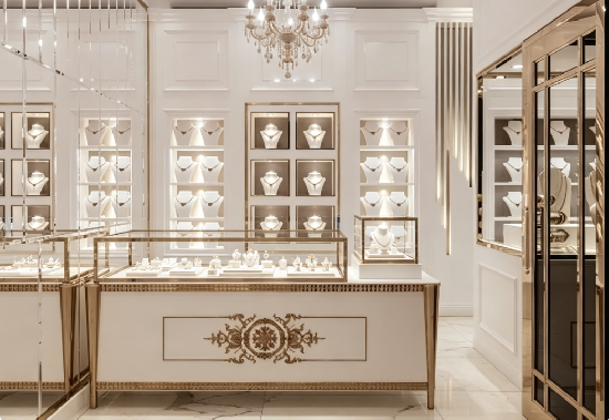 Ivory Regency Jewelry Retail Space & Display Solution