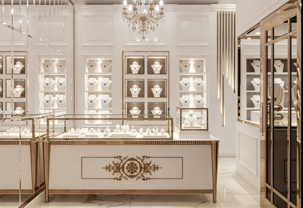 Ivory Regency Jewelry Retail Space & Display Solution