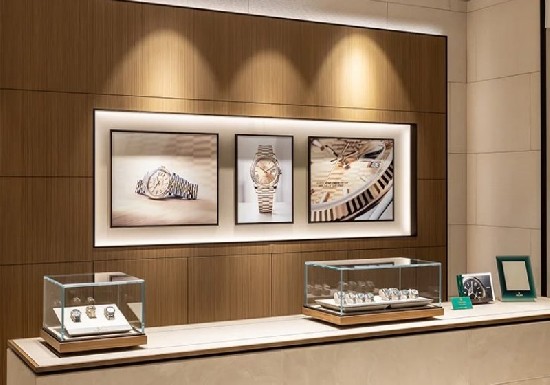 Warm Wood Minimalist Luxury Watch Boutique Interior | Custom Watch Display Showcase