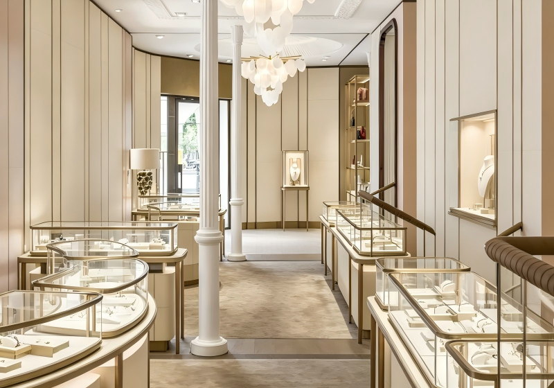 Classical European Column Jewelry Flagship Store Full Display Fixture System