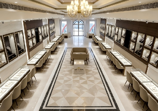 Symmetrical Grand European-Style Large Jewelry Store Complete Display Fixture System