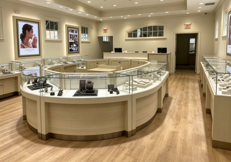 Light Wood Modern Boutique Showcases Factory Direct