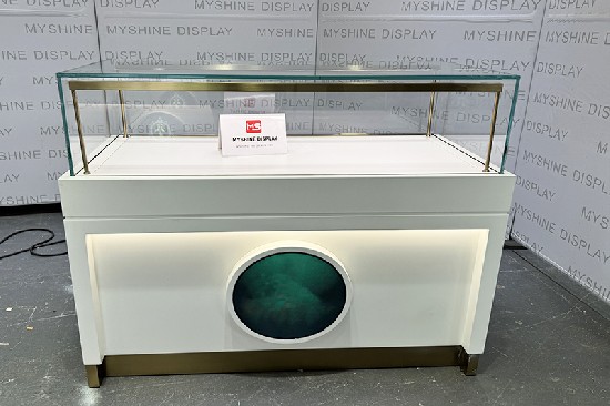 MS Display White Jewelry Display Counter