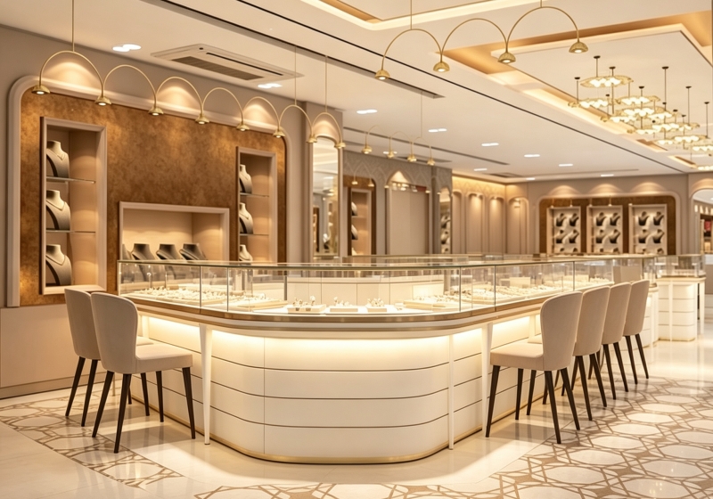 Luxury Mmodern Jewelry Display Case