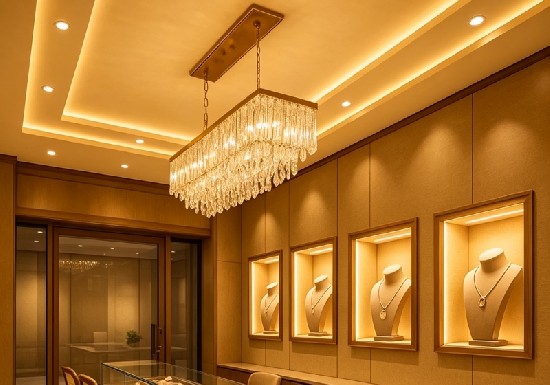 Luxury Wood Style Boutique Jewelry Showroom