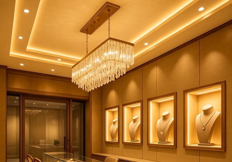 Luxury Wood Style Boutique Jewelry Showroom