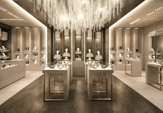 Gris Axi Jewelry Retail Space & Display Solution