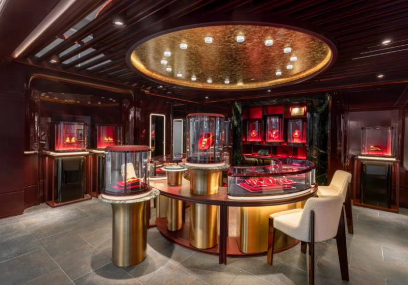 Luxury Chinese‑Style Gold Jewelry Store Display Project