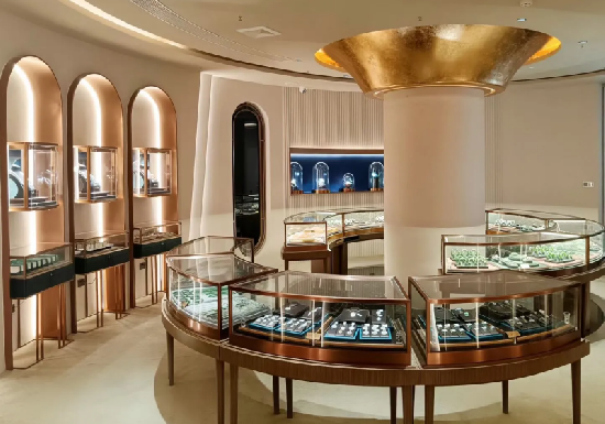 Premium Curved & Arched Niche Jewelry Store Display Fixtures