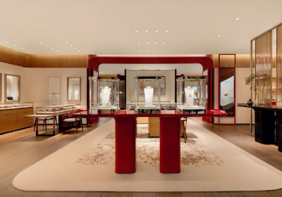 Modern‑Oriental Luxury Jewelry Store Interior & Custom Display Cases