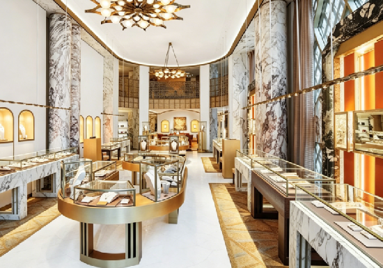 Ivory Gilded Luxury Fine Jewelry Boutique & Display Solution