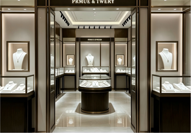 Minimalist Modern Jewelry Store Full‑Store Interior Fit‑Out Solution