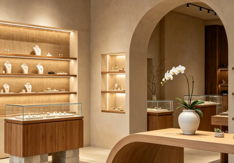 Wabi‑Sabi Natural Material Jewelry Display Cases
