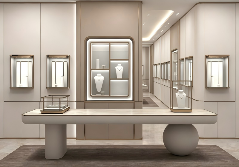 Modern Minimalist Jewelry Shop Display Furniture