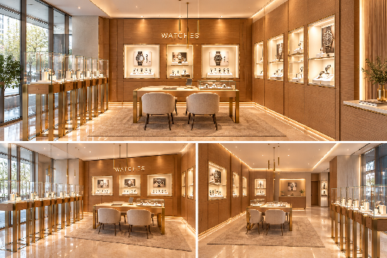 Warm Wood modern Watch Boutique Collection
