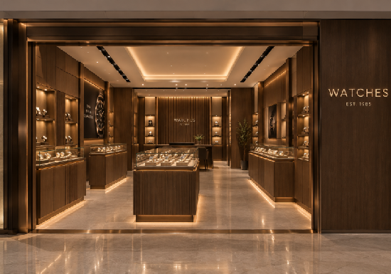 Deep Brown Boutique watch Display Cabinets collection