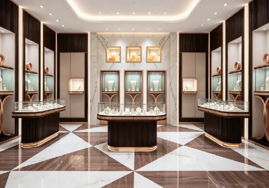 Modern Custom Jewelry Display Case Overall Space Solution