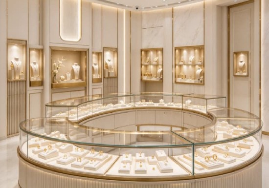 Elegant Luxury Jewelry Centre Island