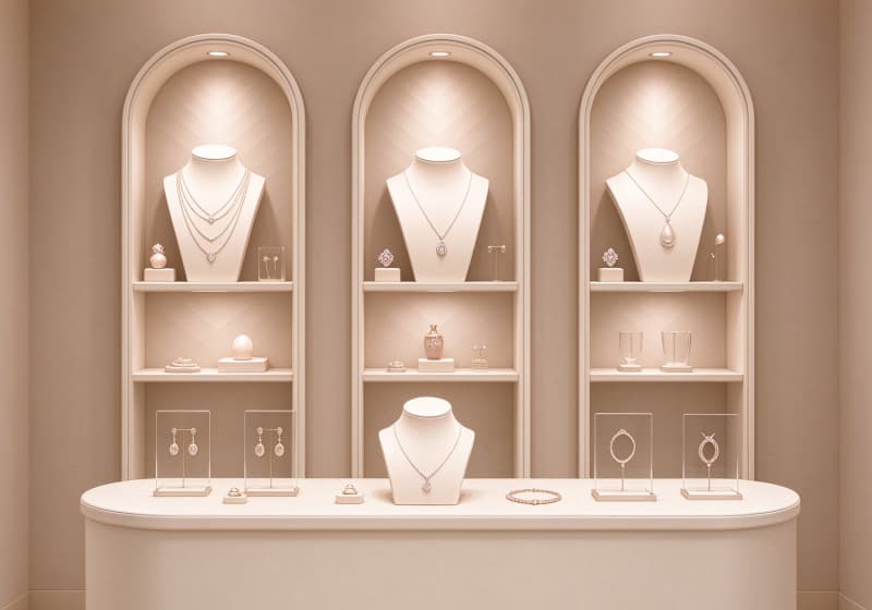 Elegant Custom Jewelry Display Cabinet Solution for Luxury Retail Stores