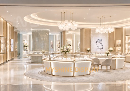 Modern Bridal Jewelry Store Display