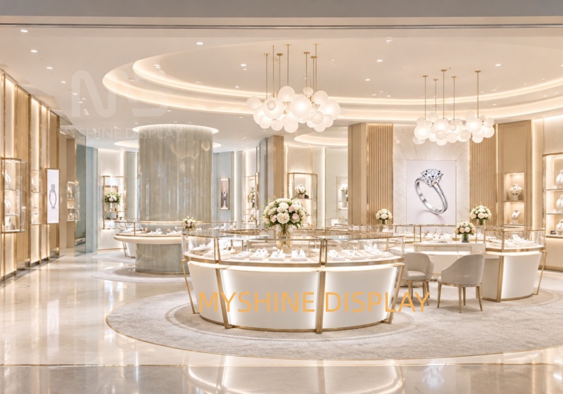 Modern Bridal Jewelry Store Display