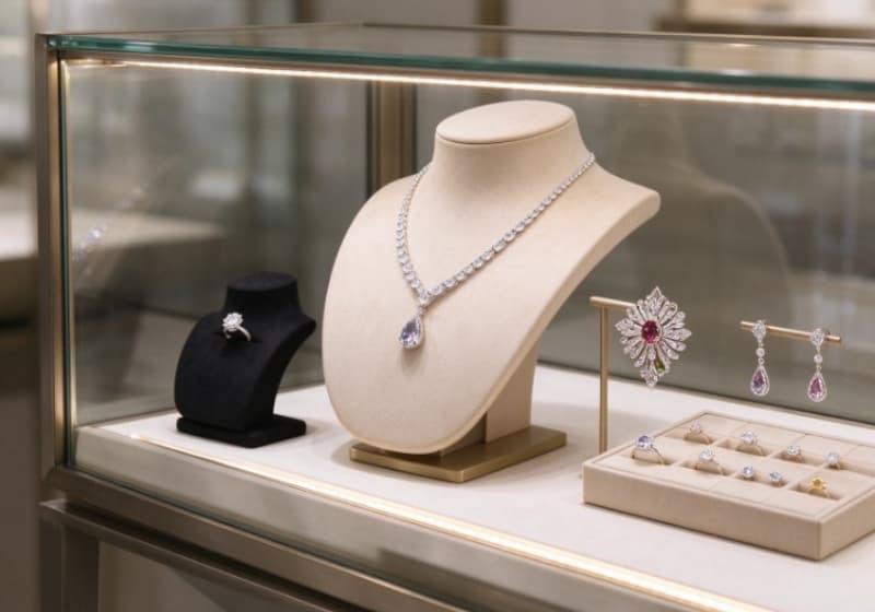 Minimalist Luxury Jewelry Display Cabinet