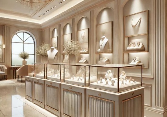 Elegant Luxury Jewelry Display Cabinet Solution