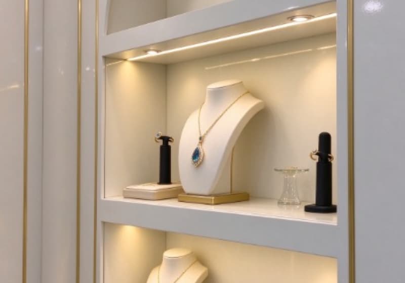 Modern Luxury Jewelry Display Cabinet Solution