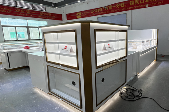 White Jewelry Display Counters Showcase Solutions