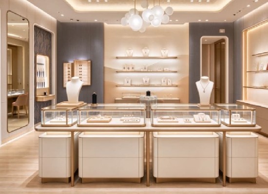 Modern Minimalist Luxury Jewelry Display Cabinet Solution
