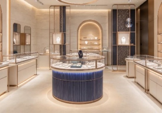 Modern Cream‑Gold Tone Complete Luxury Jewelry Boutique