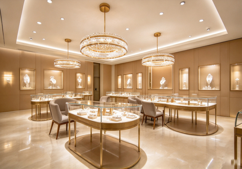 Luxury Jewelry Boutique Display Customization