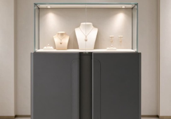 Custom Color Luxury Jewelry Tall Display Cabinet