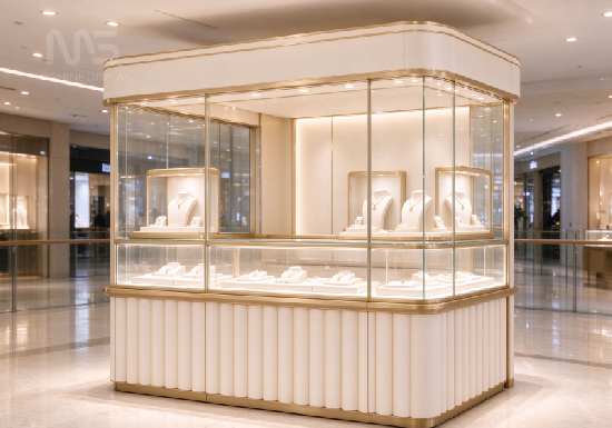 shopping mall cream White Jewelry Mall Kiosk