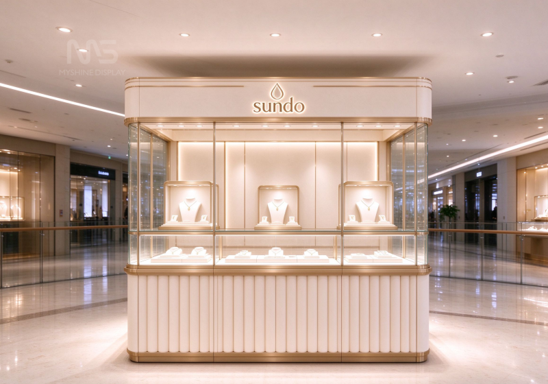 shopping mall cream White Jewelry Mall Kiosk