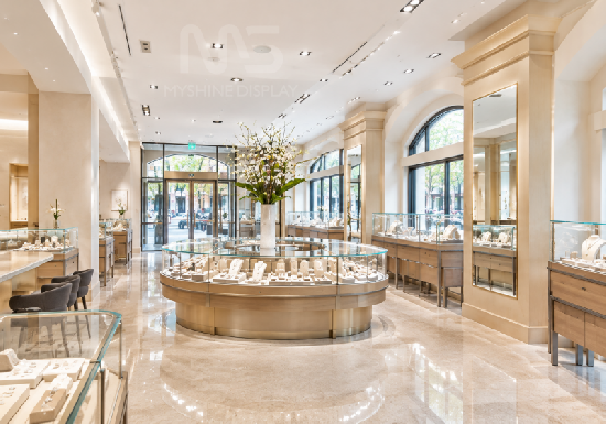 Modern Classic Luxury Jewelry Store Display Solution