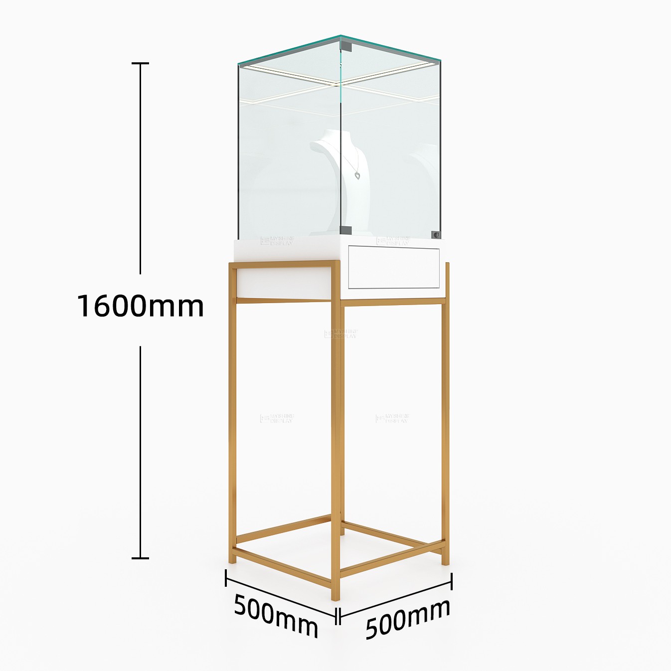 Stylish and durable metal tower display stand for jewelry shops MYSHINE DISPLAY 54