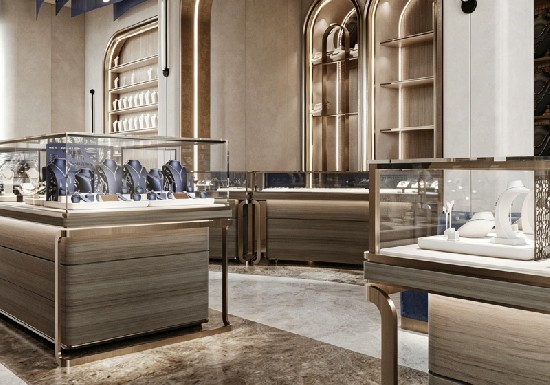 Modern Luxury Jewelry Store Interior & Custom Display Cabinets