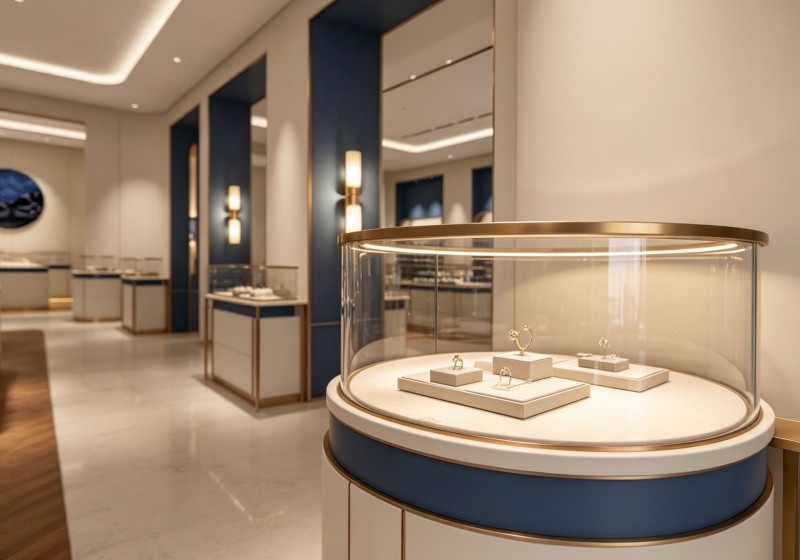 Integrated High-end Jewelry Display Case Customization Solution