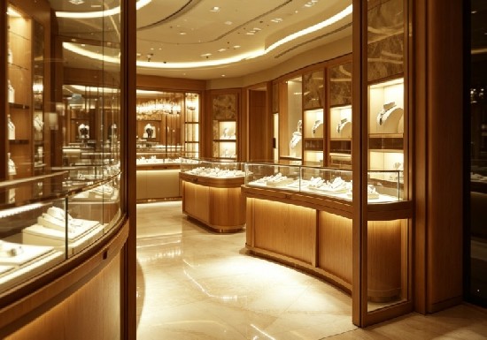 Contemporary High‑End Jewelry Boutique Interior