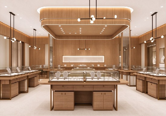 Light Luxury Wooden Jewelry Showroom