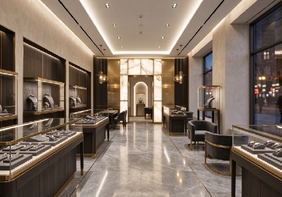 Luxury Jewelry Display Interior Space